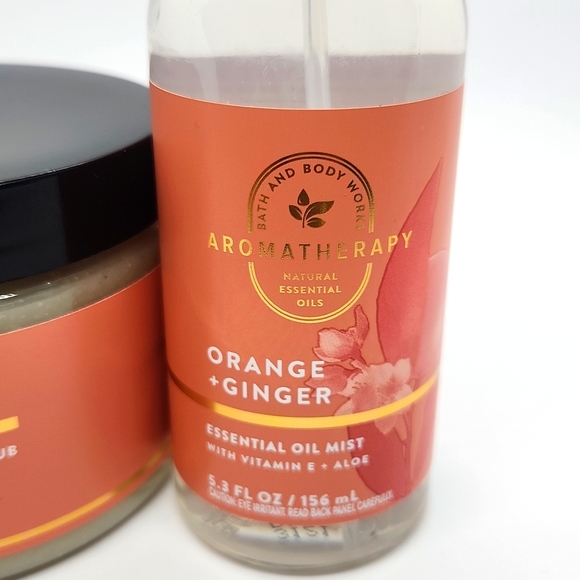 Bath & Body Works New Set Aromatherapy Orange + Ginger Body Scrub & Oil Mist - Picture 4 of 6